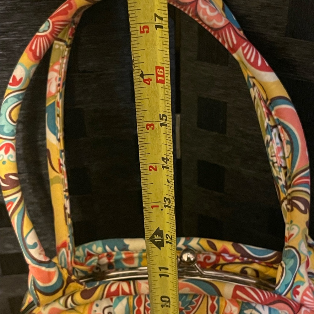 VERA BRADLEY PROVENCAL Eloise Kisslock Purse 9.5 x 12 x 4.5 Preloved - Picture 10 of 16